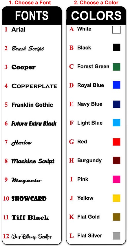 Font and Color Choices