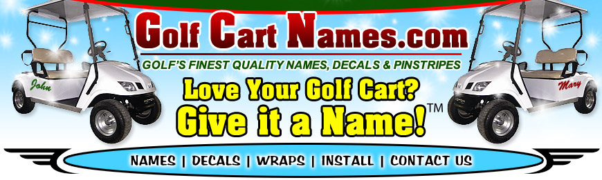 Golf Car Names Navigation